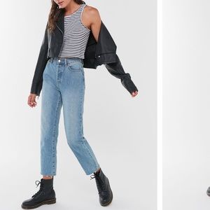 BDG High-Waisted slim straight jeans - light wash